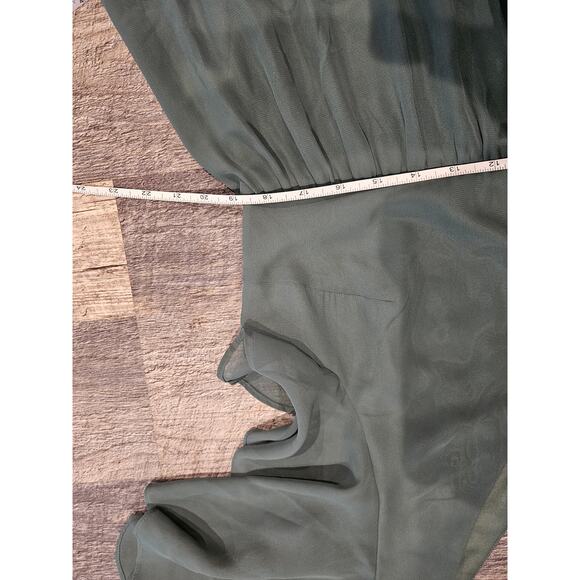 Birdy grey xxl army green formal maxi dress Hannah Empire Dress Eucalyptus - Picture 7 of 11